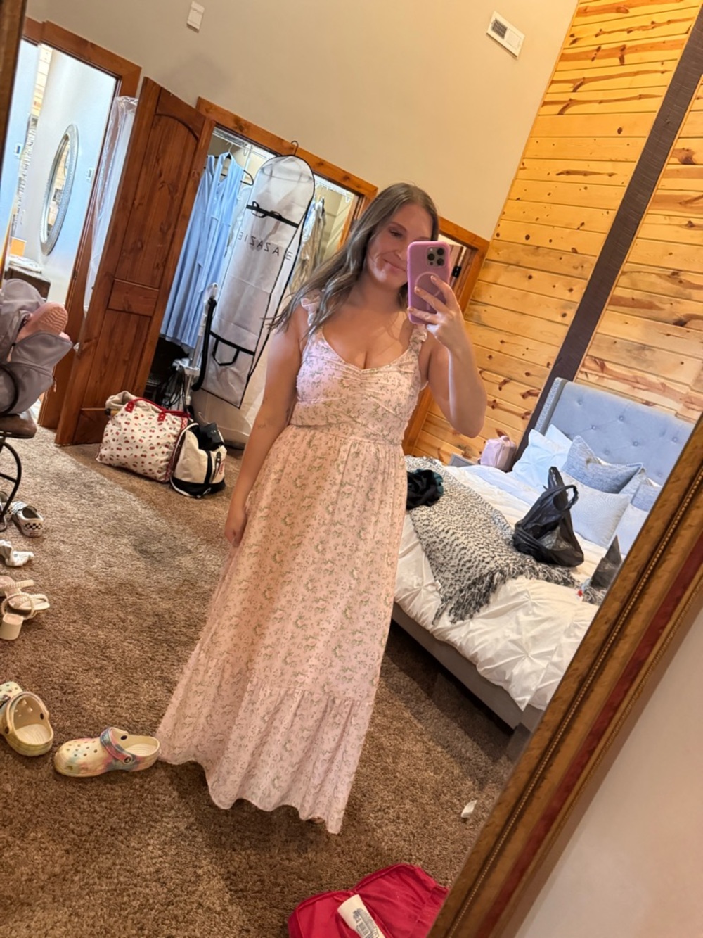 Altar’d state -Floral Pink Maxi Dress